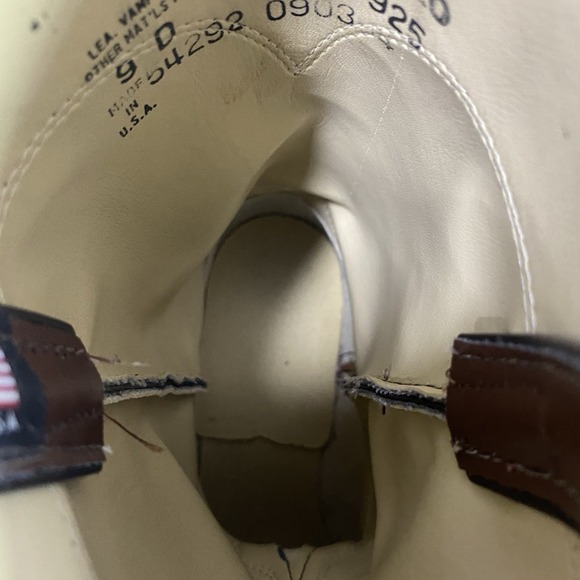 Laredo Mens Leather Cowboy Western Riding Brown Boots Pull On Made USA Sz. 9D - Picture 12 of 12